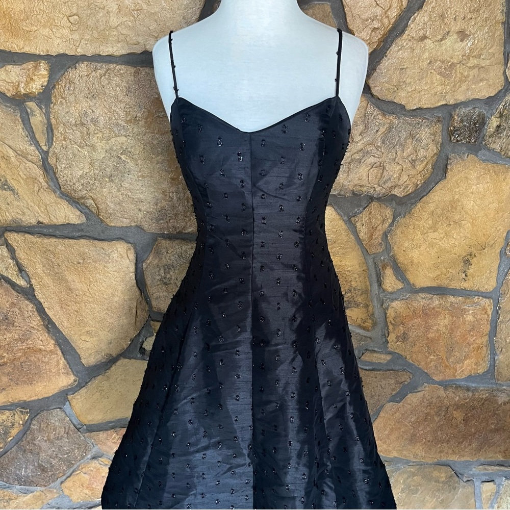 Jodi Kristopher Black A-line Sweetheart Mini Dress
